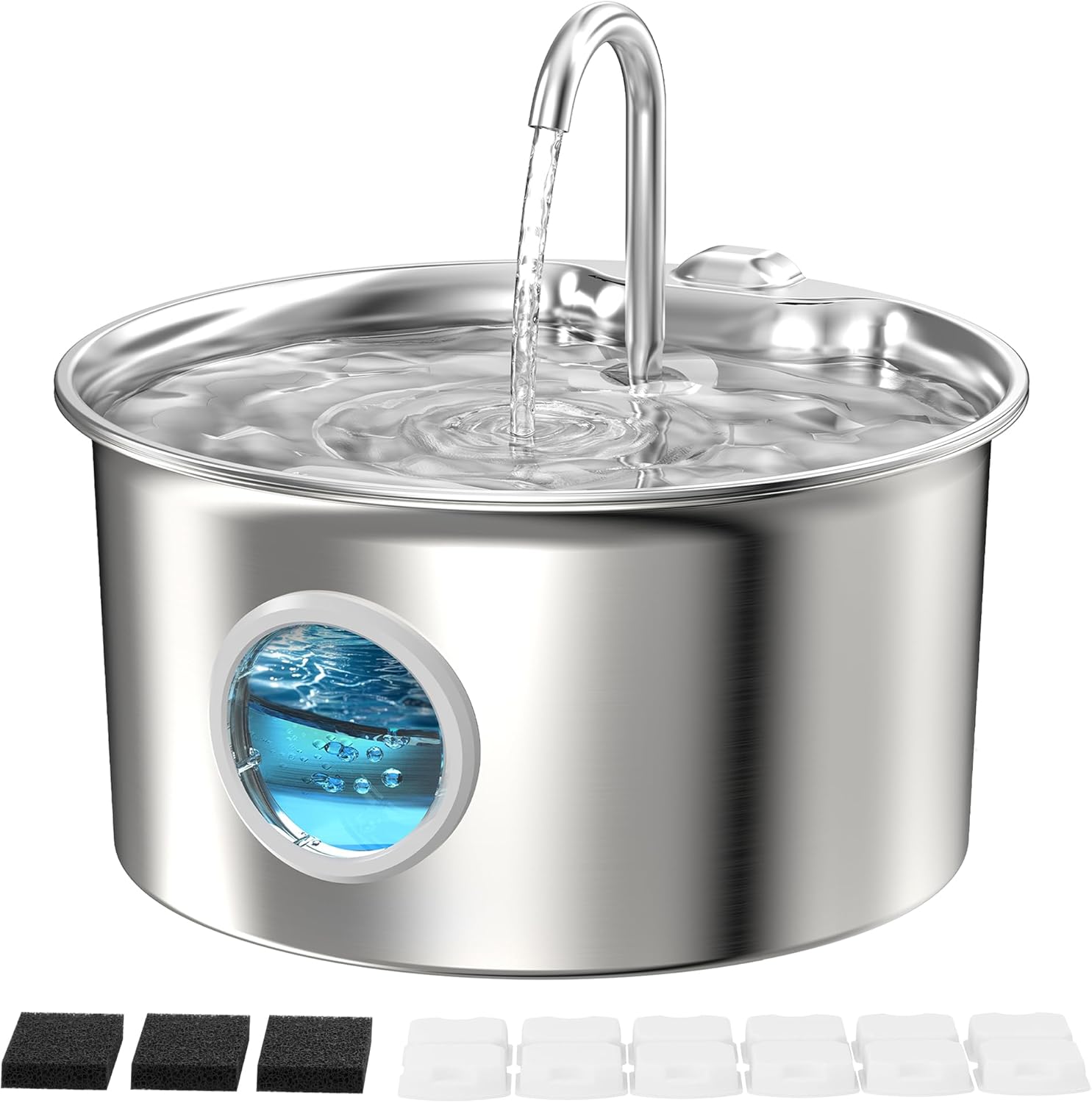 Fontaine à eau en inox pour chat